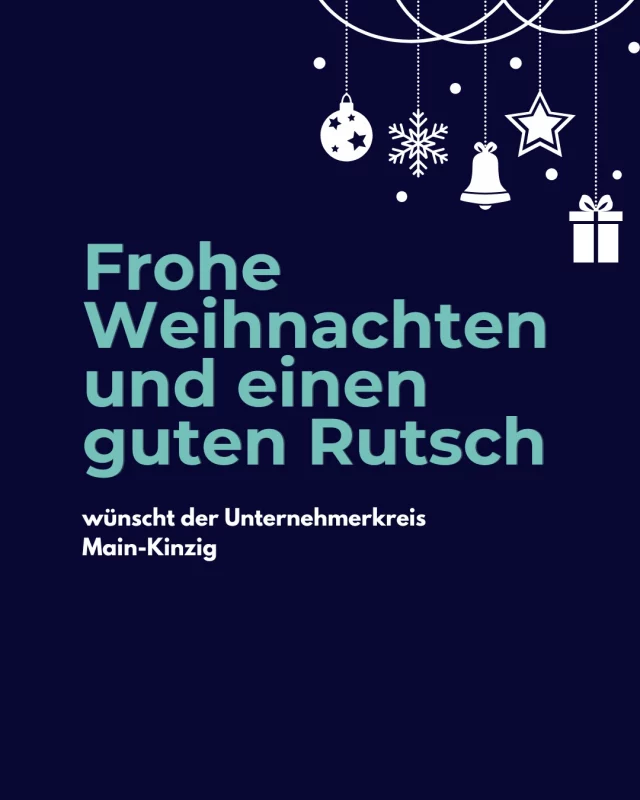 Frohe Weihnachten & einen guten Rutsch!  Wir vom Unternehmerkreis wünschen all unseren Mitgliedern, Freunden, Gästen und Followern eine besinnliche Weihnachtszeit, erholsame Feiertage und einen großartigen Start ins neue Jahr!  2026 wartet mit neuen Herausforderungen, spannenden Begegnungen und vielen Chancen – wir freuen uns darauf, gemeinsam mit euch weiterzuwachsen.  Vielleicht dürfen wir im neuen Jahr auch dich als neues Mitglied oder Gast bei uns begrüßen?  Bleibt gesund, motiviert und neugierig!  #Unternehmerkreis #Weihnachtsgrüße #FroheWeihnachten #Neujahr2026 #Netzwerk #GemeinsamErfolgreich