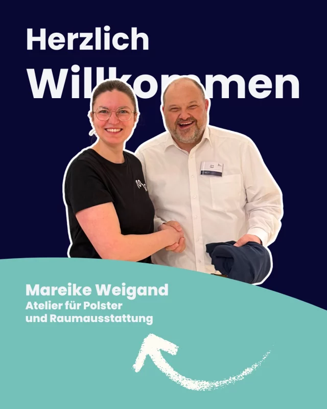 Herzlich willkommen, Mareike Weigand!  Wir freuen uns, ein neues Mitglied im Unternehmerkreis Main-Kinzig begrüßen zu dürfen:
Mareike Weigand, Inhaberin von Atelier Weigand.  https://www.raumausstattung-atelierweigand-frankfurt.de/  Als Meisterin im Raumausstatterhandwerk und Betriebswirtin nach der HwO bringt Mareike über zehn Jahre Berufserfahrung mit – geballtes Know-how, handwerkliches Können und ein feines Gespür für Raumgestaltung.  Ihre Maxime: Qualität und Zuverlässigkeit – das sind nicht nur Schlagworte, sondern echte Markenzeichen ihres Unternehmens. Ob stilvolle Wohnkonzepte oder individuelle Raumlösungen – Mareike gestaltet Räume, die exakt auf die Bedürfnisse ihrer Kund:innen zugeschnitten sind.  Willkommen im Netzwerk – wir freuen uns auf den Austausch und die Zusammenarbeit! 🤝  #UnternehmerkreisMainKinzig #Netzwerkstärke #Raumausstattung #Handwerk #Qualität #AtelierWeigand #Neumitglied #MainKinzigKreis